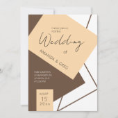 Modern Geometric Wedding Invitation Kaart (Voorkant)