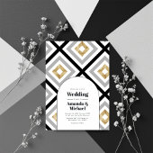 Modern Geometric Wedding Kaart