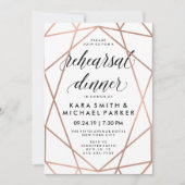 Modern Geometric Wedding Rehearsal Dinner Kaart (Voorkant)