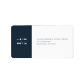 Modern + Geometric Wedding Return Address Etiket (Voorkant)