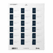 Modern + Geometric Wedding Return Address Etiket (Full Sheet)