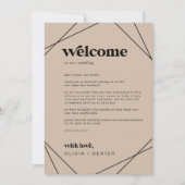 Modern Geometric Wedding Welkomstbrief (Voorkant)