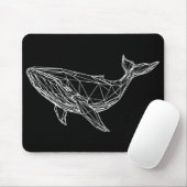 Modern Geometric Whale Mousepad Muismat (Met muis)