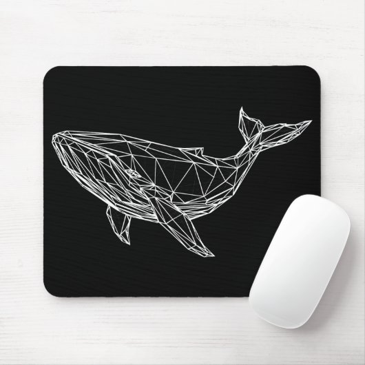 Modern Geometric Whale Mousepad Muismat (Met muis)