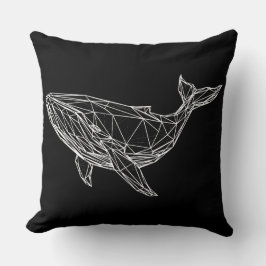 Modern Geometric Whale Throw Pillow Kussen