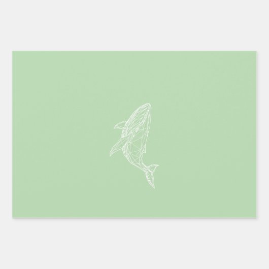 Modern Geometric Whale Wrapping Paper (Voorkant 2)