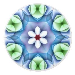Modern Geometric White Daisy Keramische Knop