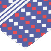 Modern Geometric White Diamond Stripe Pattern Korte Tafelloper (Hoek)