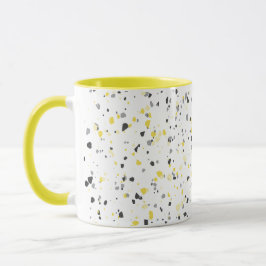 Modern Geometric Yellow Grey Terrazzo Pattern Mok