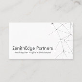 Modern Geometric ZenithEdge Partners Sleek Minimal Visitekaartje (Voorkant)