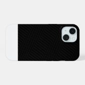 Modern Geometric Zig Zag Pattern Black & White iPhone 15 Case (Achterkant horizontaal)