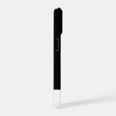Modern Geometric Zig Zag Pattern Black & White iPhone 15 Case (Rechterkant)