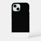 Modern Geometric Zig Zag Pattern Black & White iPhone 15 Case (Achterkant)