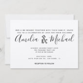 Modern Geometrical Gold and Black Wedding Kraft Kaart (Voorkant)