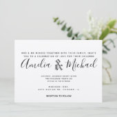 Modern Geometrical Gold and Black Wedding Kraft Kaart (Staand voorkant)