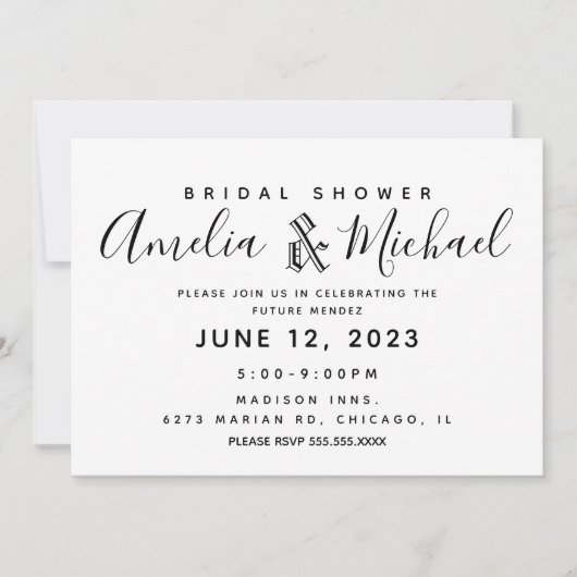 Modern Geometrical Gold en zwart Vrijgezellenfeest Kaart (Voorkant)