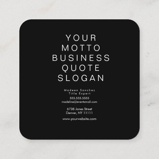 Modern Geometrical Shapes DJ Club Musician Vierkante Visitekaartje (Achterkant)