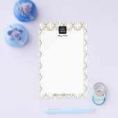 Modern Geometrie Patroon Menu Wit (Enkel)