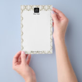 Modern Geometrie Patroon Menu Wit (Hand)