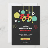 Modern geometrisch 2030 oudejaarsfeest kaart (Voorkant)
