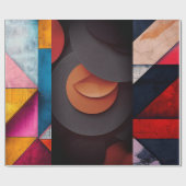 Modern Geometrisch Abstract Art Wrapping Paper Cadeaupapier (Vlak)