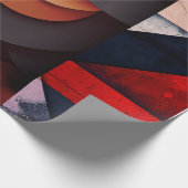 Modern Geometrisch Abstract Art Wrapping Paper Cadeaupapier (Hoek)