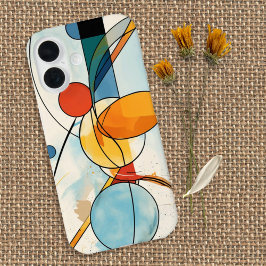 Modern geometrisch Abstract iPhone 16 Hoesje