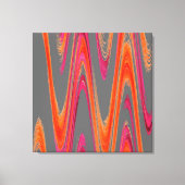 Modern Geometrisch Abstract Grijs Sinaasappel Hot Canvas Afdruk (Voorkant)