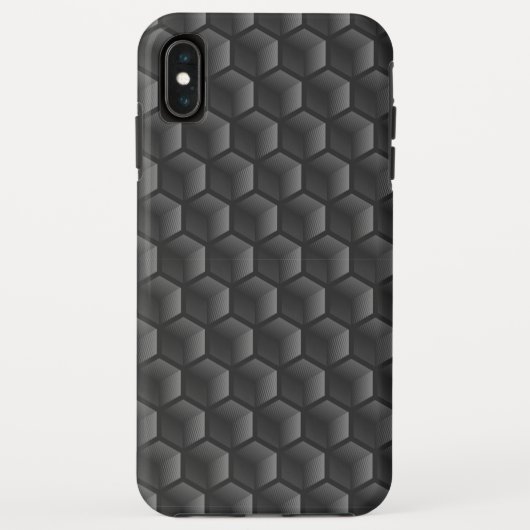 Modern geometrisch Abstract honingraatblok zwart Case-Mate iPhone Case (Achterkant)