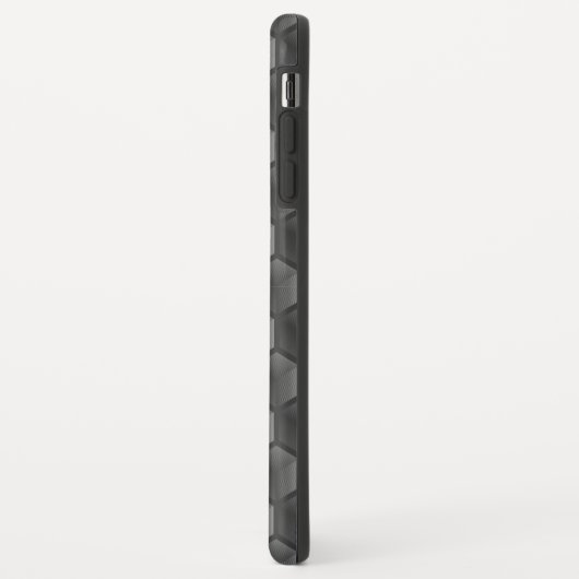 Modern geometrisch Abstract honingraatblok zwart Case-Mate iPhone Case (Achterkant/links)