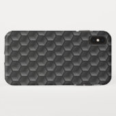 Modern geometrisch Abstract honingraatblok zwart Case-Mate iPhone Case (Achterkant (horizontaal))