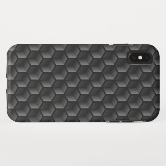 Modern geometrisch Abstract honingraatblok zwart Case-Mate iPhone Case (Achterkant (horizontaal))