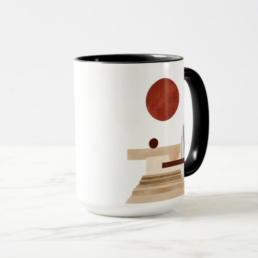 Modern geometrisch Abstract Mok (Voorkant rechts)