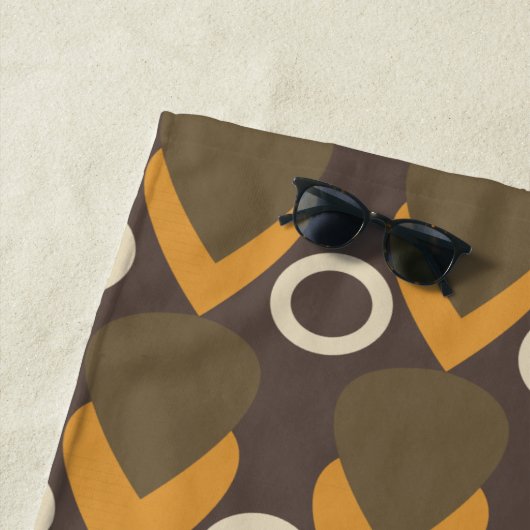 Modern geometrisch Abstract monogram Strandlaken (In situ)