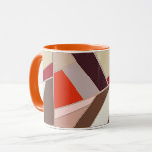 Modern Geometrisch Abstract Mozaïek, Bruin en Sina Mok