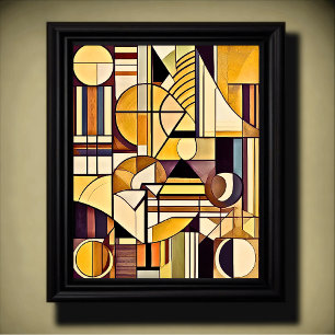 Modern geometrisch abstract ontwerp 4:5 poster