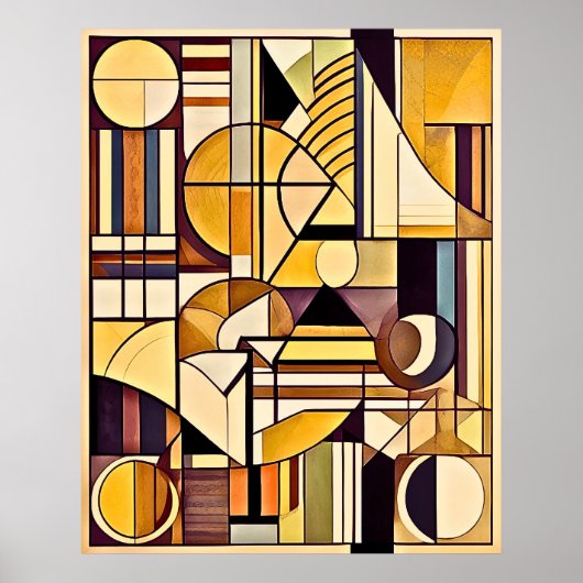 Modern geometrisch abstract ontwerp 4:5 poster (Voorkant)