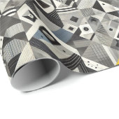 Modern geometrisch Abstract papierpatroon Cadeaupapier (Rol Hoek)