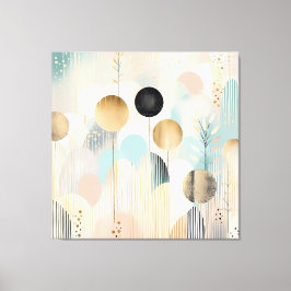 Modern geometrisch abstract pastelpatroon canvas afdruk