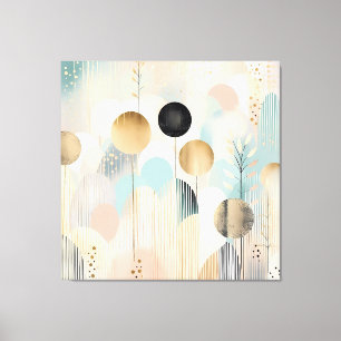 Modern geometrisch abstract pastelpatroon canvas afdruk