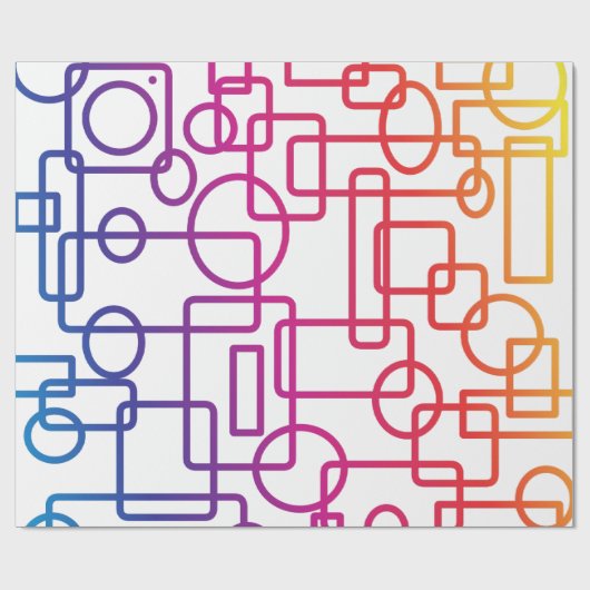 MODERN GEOMETRISCH ABSTRACT PATROON CADEAUPAPIER (Vlak)