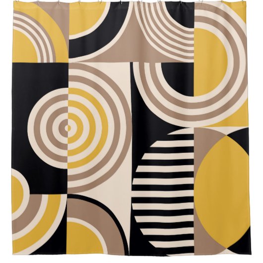 Modern geometrisch, abstract patroon douchegordijn (Voorkant)