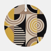 Modern geometrisch, abstract patroon glas ornament (Achterkant)