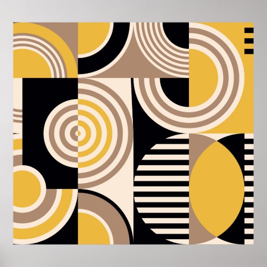 Modern geometrisch, abstract  patroon poster (Voorkant)