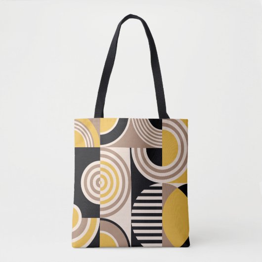 Modern geometrisch, abstract  patroon tote bag (Voorkant)