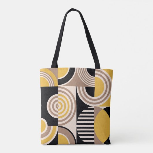 Modern geometrisch, abstract  patroon tote bag (Achterkant)