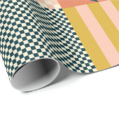 Modern geometrisch abstract patroonontwerp met sim cadeaupapier (Rol Hoek)