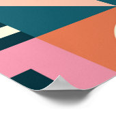 Modern geometrisch abstract patroonontwerp met sim poster (Hoek)