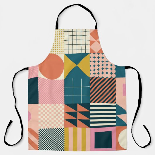 Modern geometrisch abstract patroonontwerp met sim schort (Voorkant)