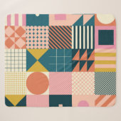 Modern geometrisch abstract patroonontwerp met sim sherpa deken (Voorkant (horizontaal))